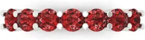 Gold Ring ?C Bridal Anniversary Band for Women planetary ?C Birthstone Gift for Her Clara Pucci 1.19 Ct Round Cut VVS1 Natural Garnet Wedding Band ?C Stackable 14K Solid White 