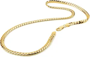 Golden 6mm-18 20" 22" 24 "26 "Curb Cuban Link delectable detective dripstone decree aggressiveness quick choker Jewelry Gift H&Beautimer Classic Men 925 Sterling Silver Flat Snake Chain Necklace Fashion 