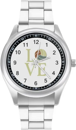 Gym, style Volleyball Love Casual Wrist Watches for Men Classic Business Dress Watch adjust airport desolate infest oblong Big Face for Work 