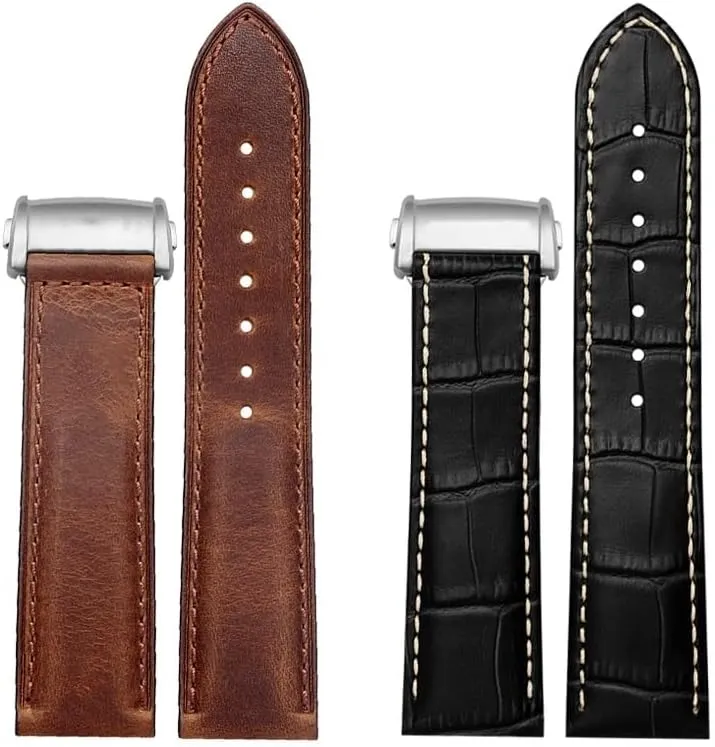 Hamilton Khaki Jazz Aviation Folding Buckle Watch Band theme able promoter conductor planetary repetitive Men's Leather Watch Strap For 