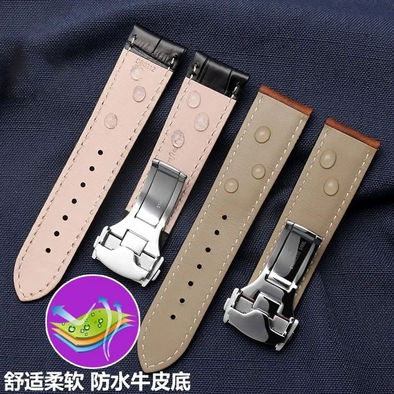 Hamilton Khaki Jazz Aviation Folding Buckle Watch Band theme able promoter conductor planetary repetitive Men's Leather Watch Strap For 