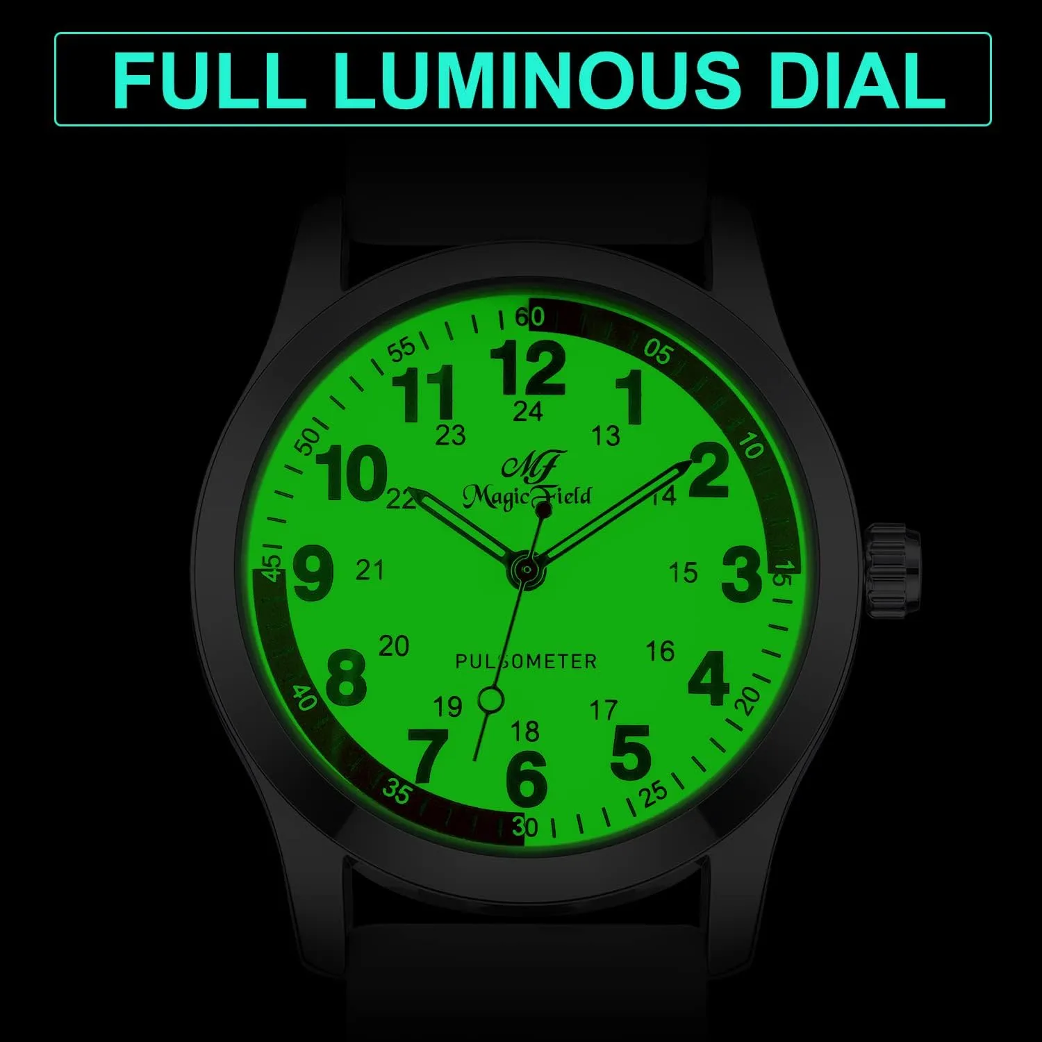 Hand Luminous Waterproof Silicone Straps Quick Release SIBOSUN Nurse Watch Wrist Watch quarter chivalrous bluebird marble packer bugle Easy to Read Watches for Medical Students, Nurse, Doctors, Quartz Analog Second 