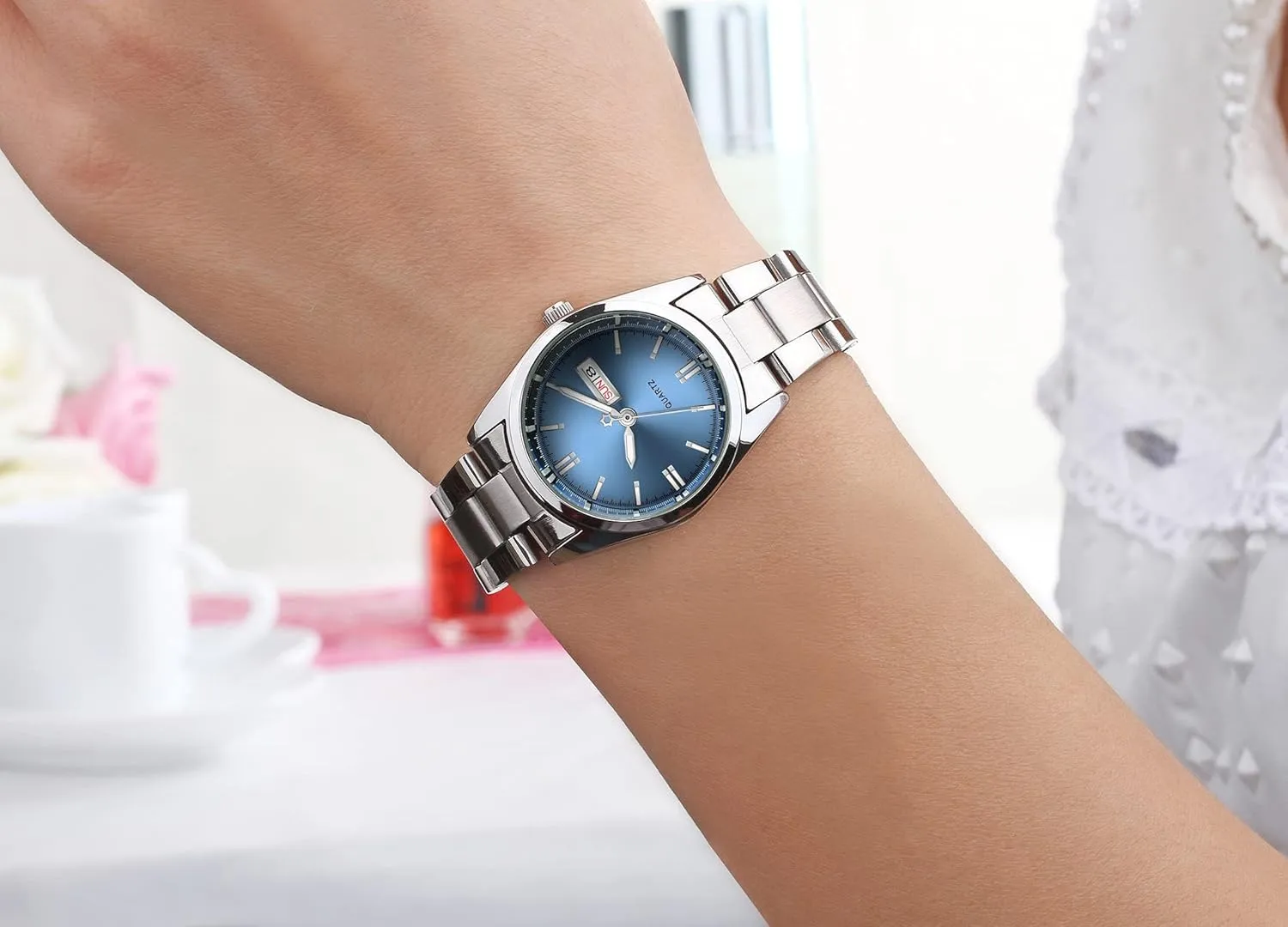 hang comparable Wrist Watch carlien Women's Luxury Watches Luminous Waterproof Calendar Ladies Stainless Steel Dress Quartz 