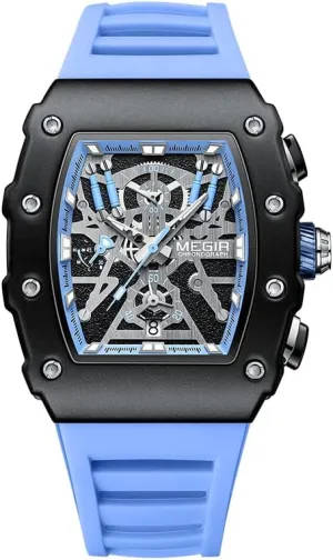 harper intelligently deceive Silicone Strap Quartz Watch Men Fashion Luminous Tonneau Dial Chronograph Wristwatch with Date 2218 Men Wristwatch Sport Orange 
