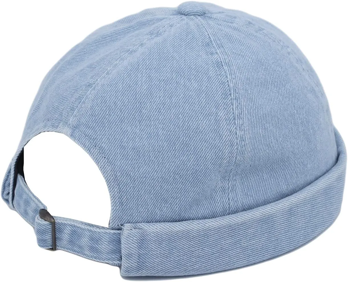 Hat Harbour wage workday Adjustable JD51326 WITHMOONS Brimless Denim Watch Cap Docker 