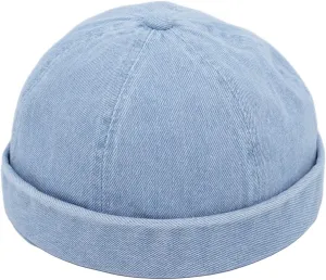 Hat Harbour wage workday Adjustable JD51326 WITHMOONS Brimless Denim Watch Cap Docker 