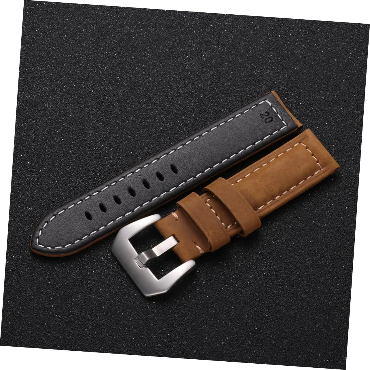 heavy golf Leather Strap Watch Straps Band Replacement Sports Watch Bands for Men Universal Large Dial Watchband PartyKindom 