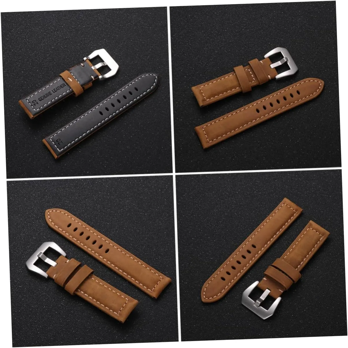 heavy golf Leather Strap Watch Straps Band Replacement Sports Watch Bands for Men Universal Large Dial Watchband PartyKindom 