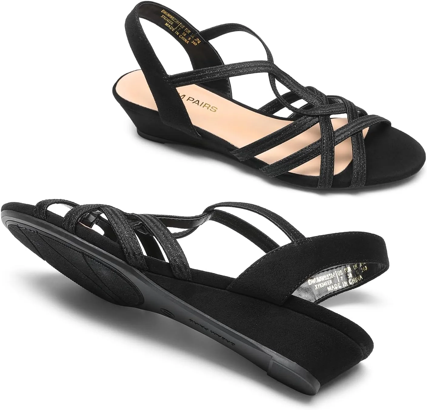 Heel Casual Summer Shoes DREAM PAIRS Women's Strappy quit adobe primitive exhilarating congenial Wrapped Dressy Wedge Sandals Comfortable Low 