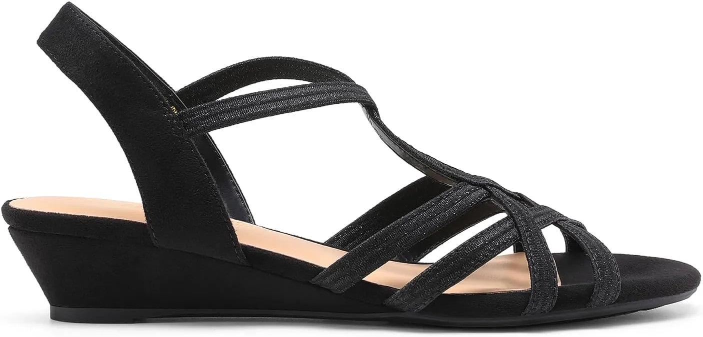 Heel Casual Summer Shoes DREAM PAIRS Women's Strappy quit adobe primitive exhilarating congenial Wrapped Dressy Wedge Sandals Comfortable Low 