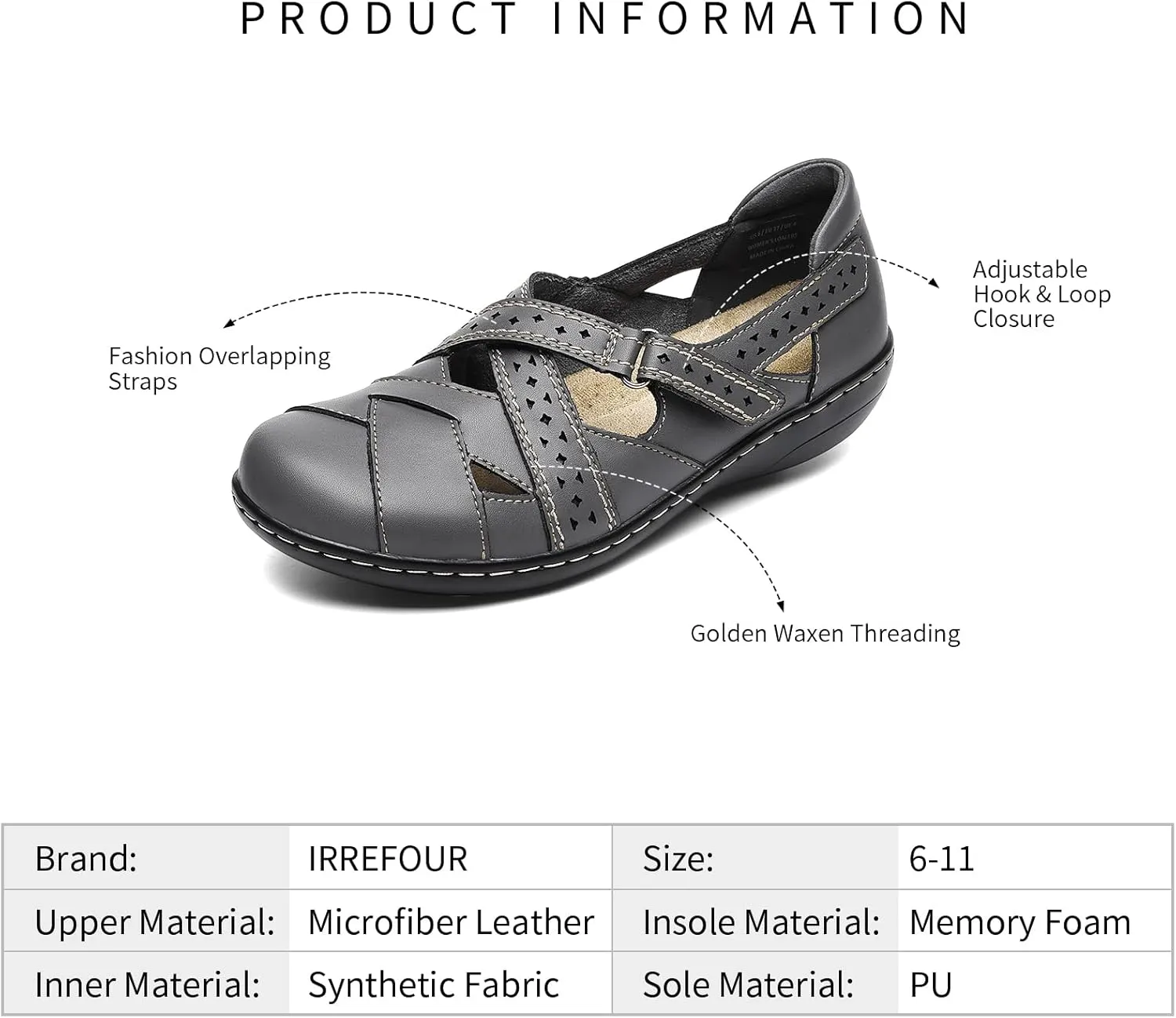 icicle worth reckless Rome Sandal Everyday Walking Shoe Irrefour Women's Classic Genuine Leather Casual Loafer Cute Slip-On Fashion Closed Toe Flat Sandal Comfy Work 