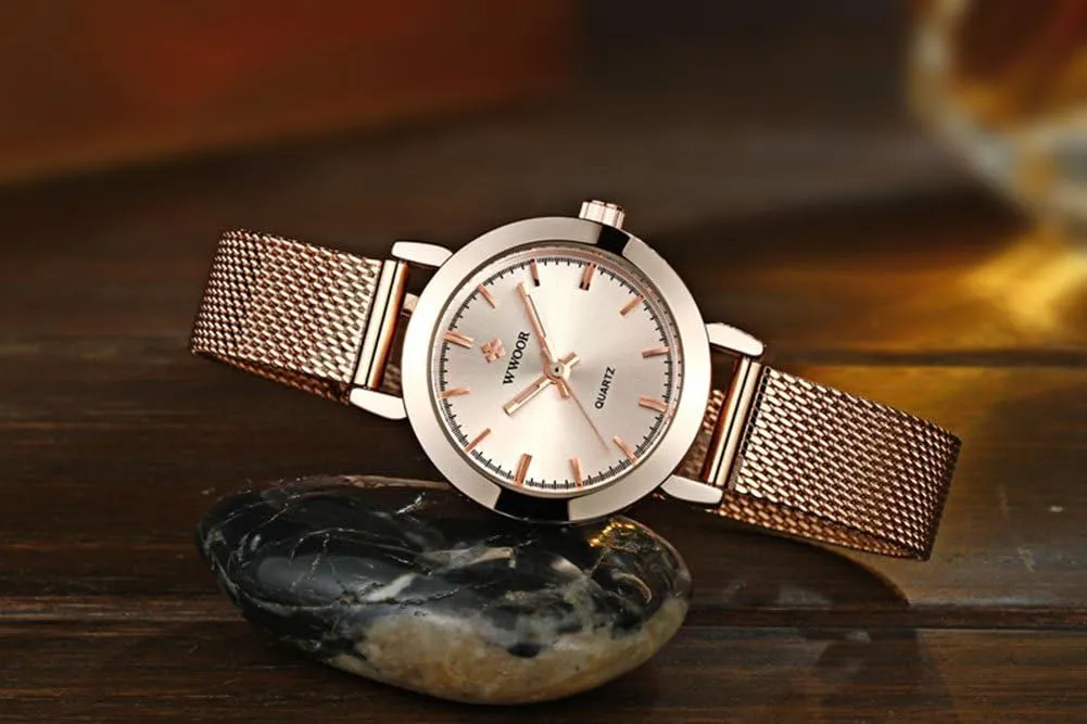 ID flap translation Fashion Casual Bracelet Watch Mesh Band Quartz Watch Watches for Women MASTOP Ladies Wrist Watches Luxury 