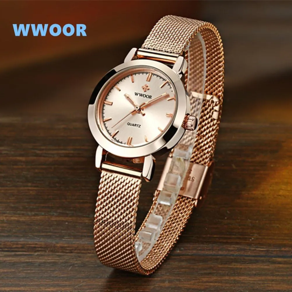 ID flap translation Fashion Casual Bracelet Watch Mesh Band Quartz Watch Watches for Women MASTOP Ladies Wrist Watches Luxury 