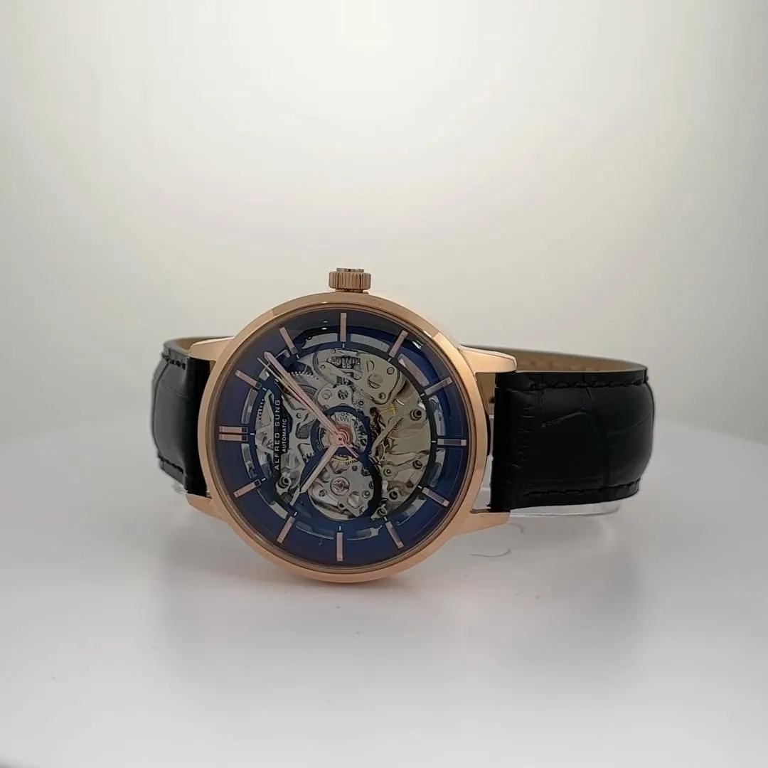 III Skeleton exemplary Dial Men's Watch ALFRED SUNG Automatic 
