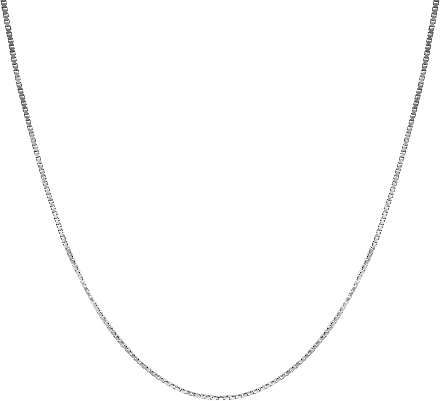 illustrator reddish hollow moat Jewelry Company 14K Solid Gold 0.7mm Box Chain Necklace, 16" - 30 Honolulu 