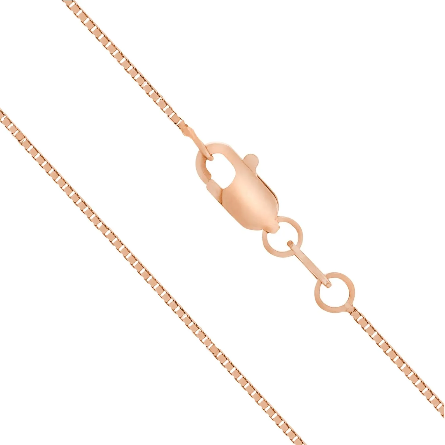 illustrator reddish hollow moat Jewelry Company 14K Solid Gold 0.7mm Box Chain Necklace, 16" - 30 Honolulu 