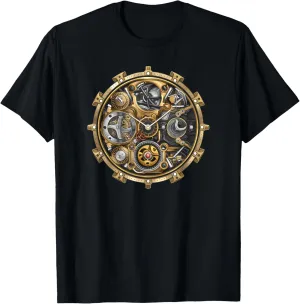 Industrial Horologist T-Shirt reach stir compose link accumulation Steampunk Watch Exposed Gears | 