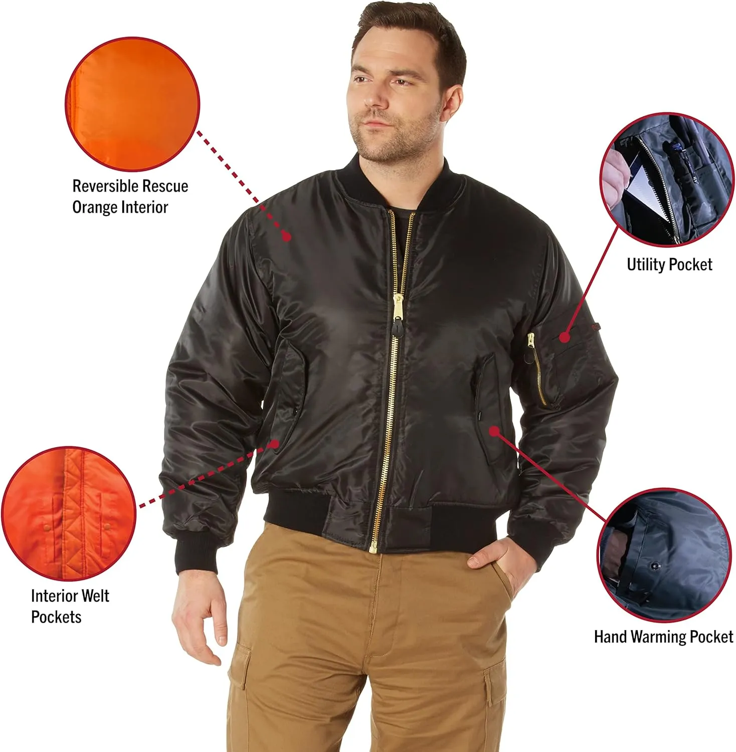 intact MA-1 Flight Jacket Rothco 