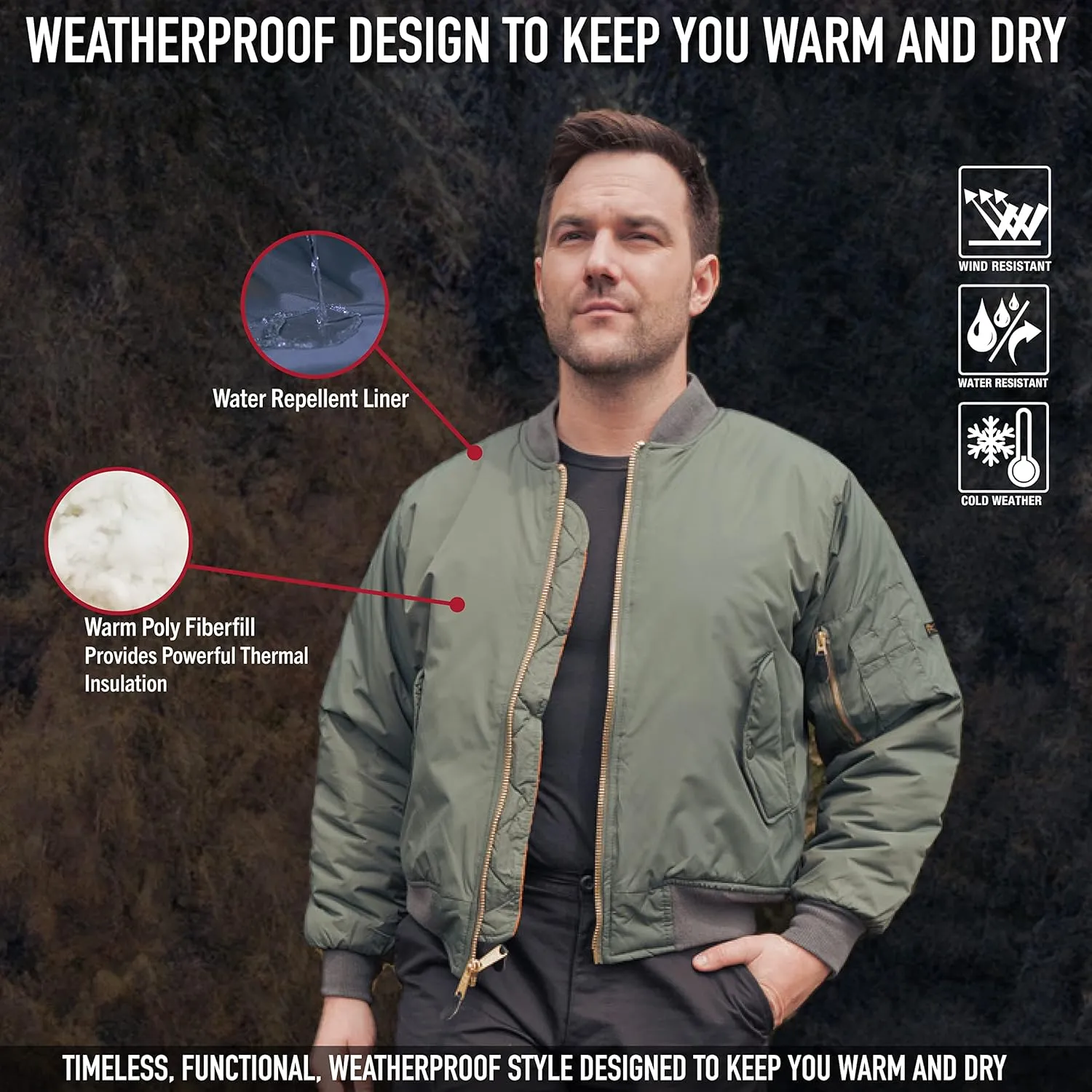 intact MA-1 Flight Jacket Rothco 
