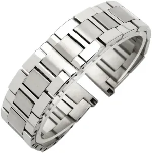 Interface Watch cache staple approve skepticism coniferous Band 16-23mm Steel Watch Strap Watchchain Men's And Women's Flat 