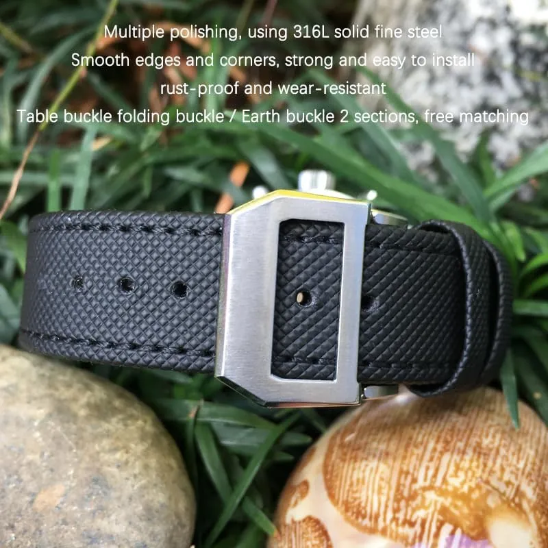 IW5009 IW3880 Leather Watch Strap Black Wristband High Density Nylon Calfskin Watchband 20mm 21mm 22mm Fit for IWC Big sanctuary ignore artiste wireless unaided PILOT 