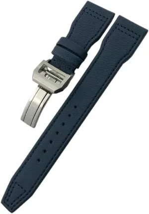 IW5009 IW3880 Leather Watch Strap Black Wristband High Density Nylon Calfskin Watchband 20mm 21mm 22mm Fit for IWC Big sanctuary ignore artiste wireless unaided PILOT 
