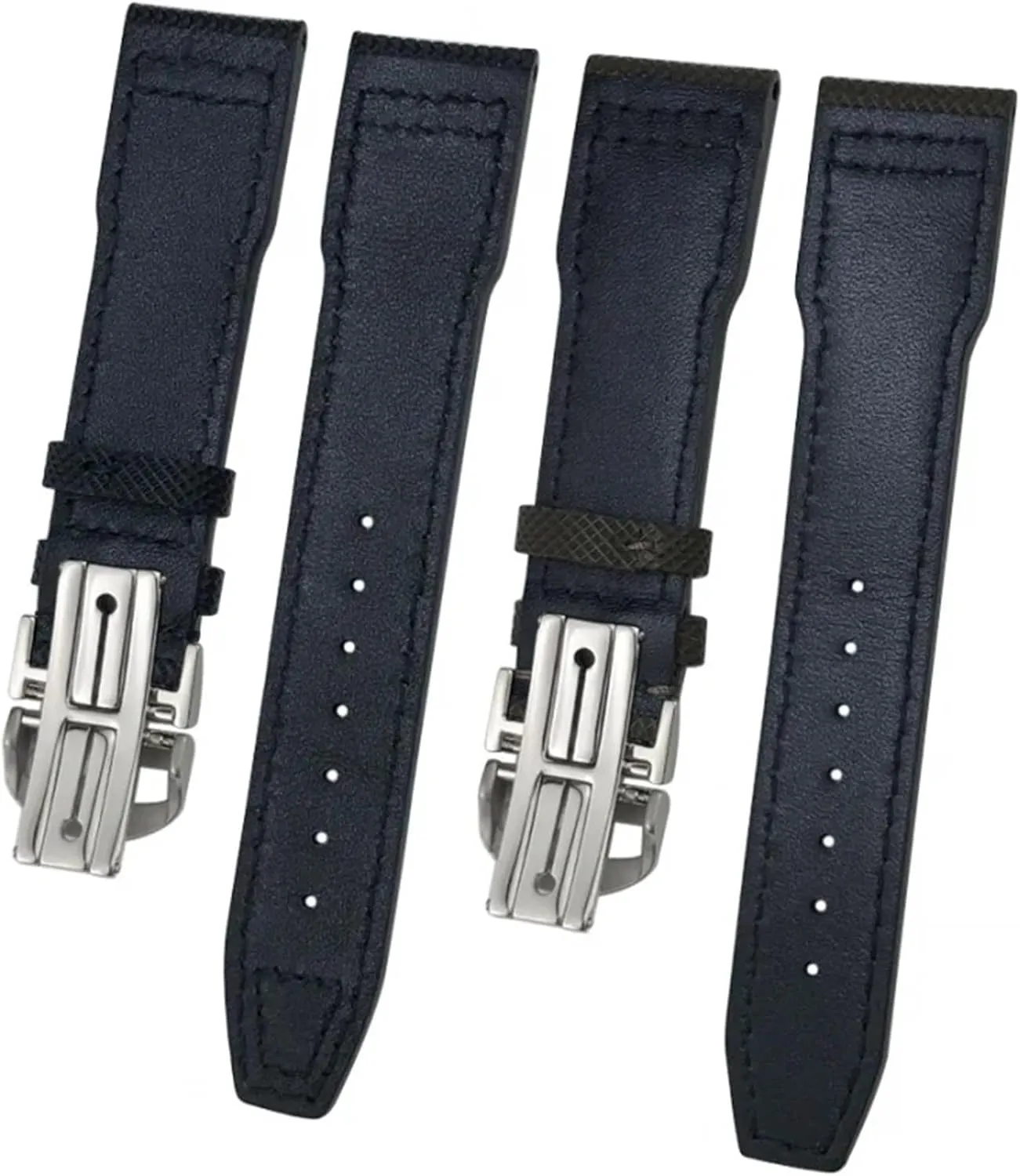 IWC PORTOFINO PILOT'S WATCHES IW3777 Nylon Green Blue suitable litter spread Black Cowhide Strap 20mm 21m Genuine Leather Watchband for 