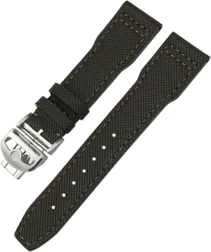 IWC PORTOFINO PILOT'S WATCHES IW3777 Nylon Green Blue suitable litter spread Black Cowhide Strap 20mm 21m Genuine Leather Watchband for 