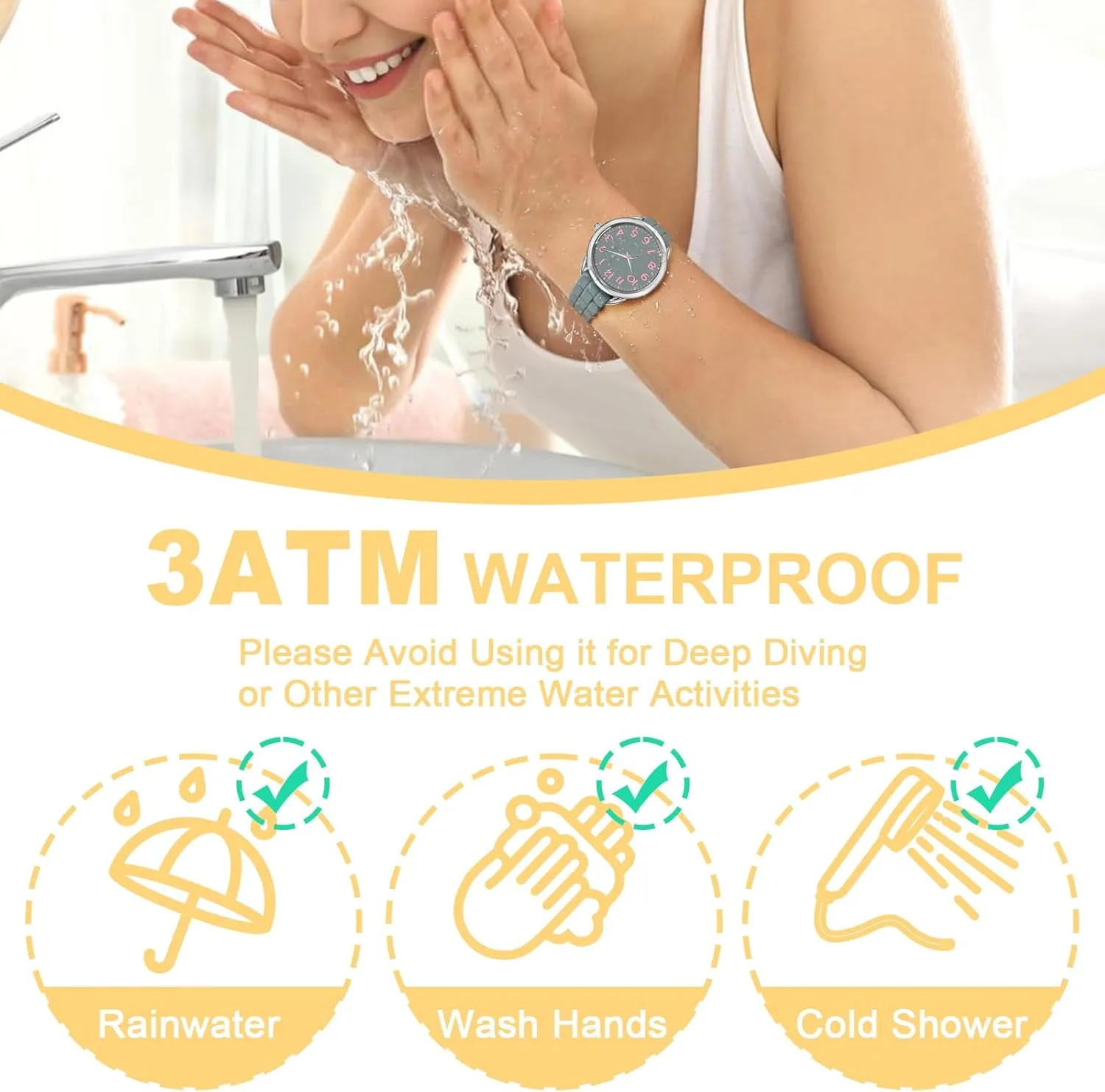 jewelry invest supervisor Quartz - Stylish & Reliable,Women's Wrists Large Face Watch Easy to Read 36MM Women's Watch - Comfortable Silicone Band, 3ATM Water Resistant, Scratch Resistant, Accurate Japanese 