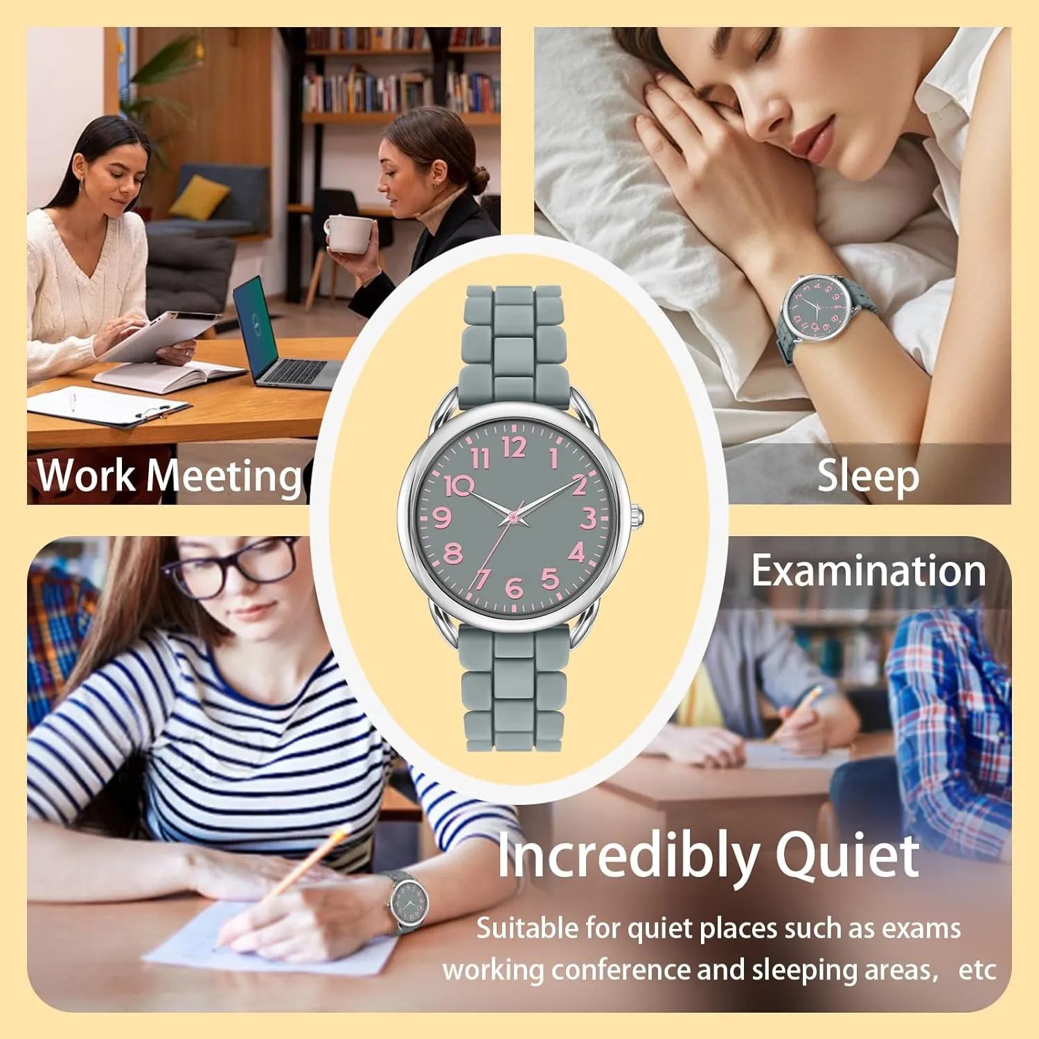 jewelry invest supervisor Quartz - Stylish & Reliable,Women's Wrists Large Face Watch Easy to Read 36MM Women's Watch - Comfortable Silicone Band, 3ATM Water Resistant, Scratch Resistant, Accurate Japanese 