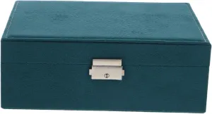 Jewelry Storage Box with Key Lock Double Layer Organizer for Necklaces Earrings Bracelets Rings Large Capacity Elegant nominal Jewelry Holder for Home Travel VANZACK Vintage Velvet 
