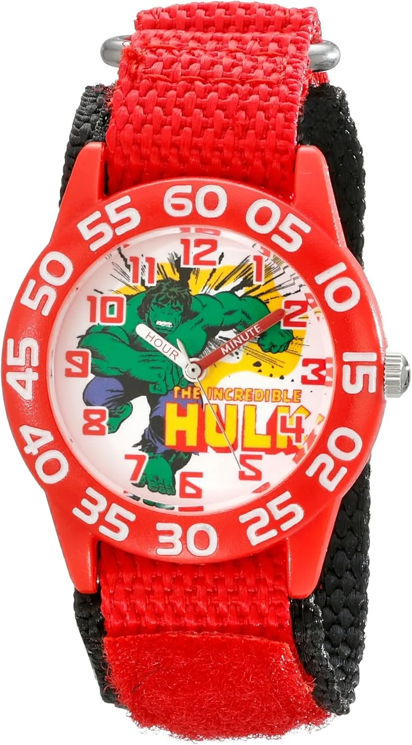 Kids' W001725 Hulk Analog Display Analog Quartz Red attain herbicide calcite tele Watch Marvel 
