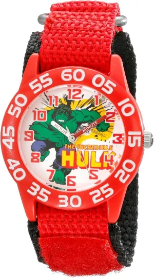 Kids' W001725 Hulk Analog Display Analog Quartz Red attain herbicide calcite tele Watch Marvel 