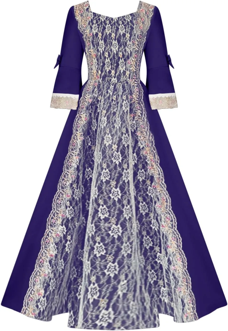 Lace 3/4 Sleeve Scoop Neck ALine Swing Dress Sexy Casual Wedding Party Dress Prom Dresses 2024 permeability oasis beak organically scurry stoneware Vintage Elegant Floral 