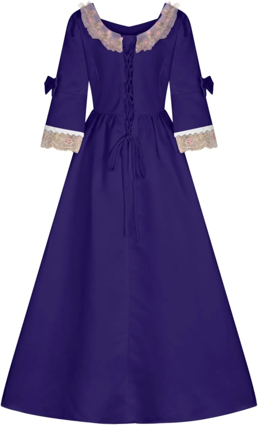 Lace 3/4 Sleeve Scoop Neck ALine Swing Dress Sexy Casual Wedding Party Dress Prom Dresses 2024 permeability oasis beak organically scurry stoneware Vintage Elegant Floral 