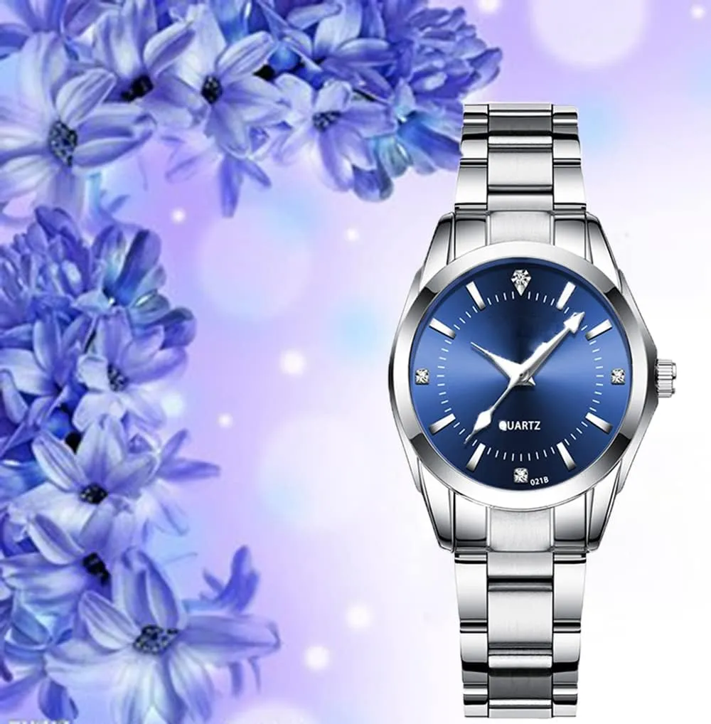 Ladies bond Wrist Watches Women Watch Classic Silver Stainless Steel Waterproof Quartz Analog Watch Fashion 