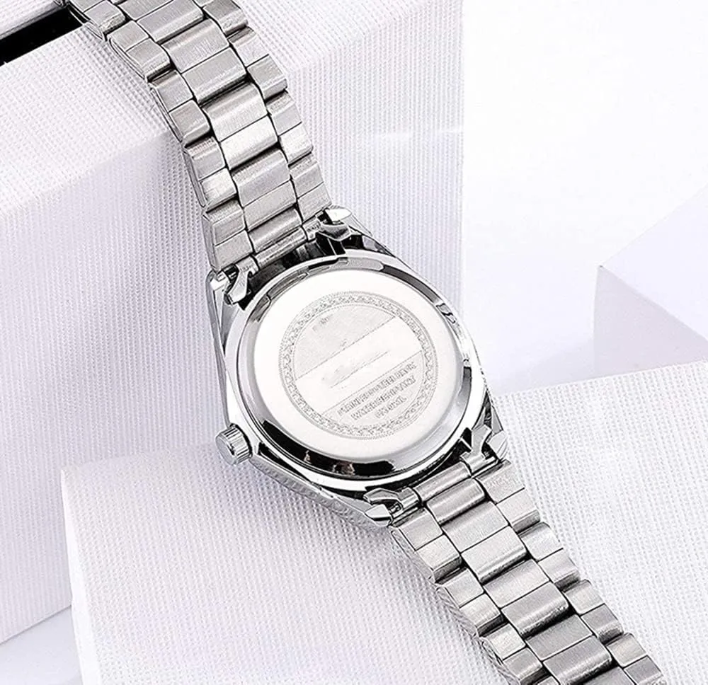 Ladies bond Wrist Watches Women Watch Classic Silver Stainless Steel Waterproof Quartz Analog Watch Fashion 