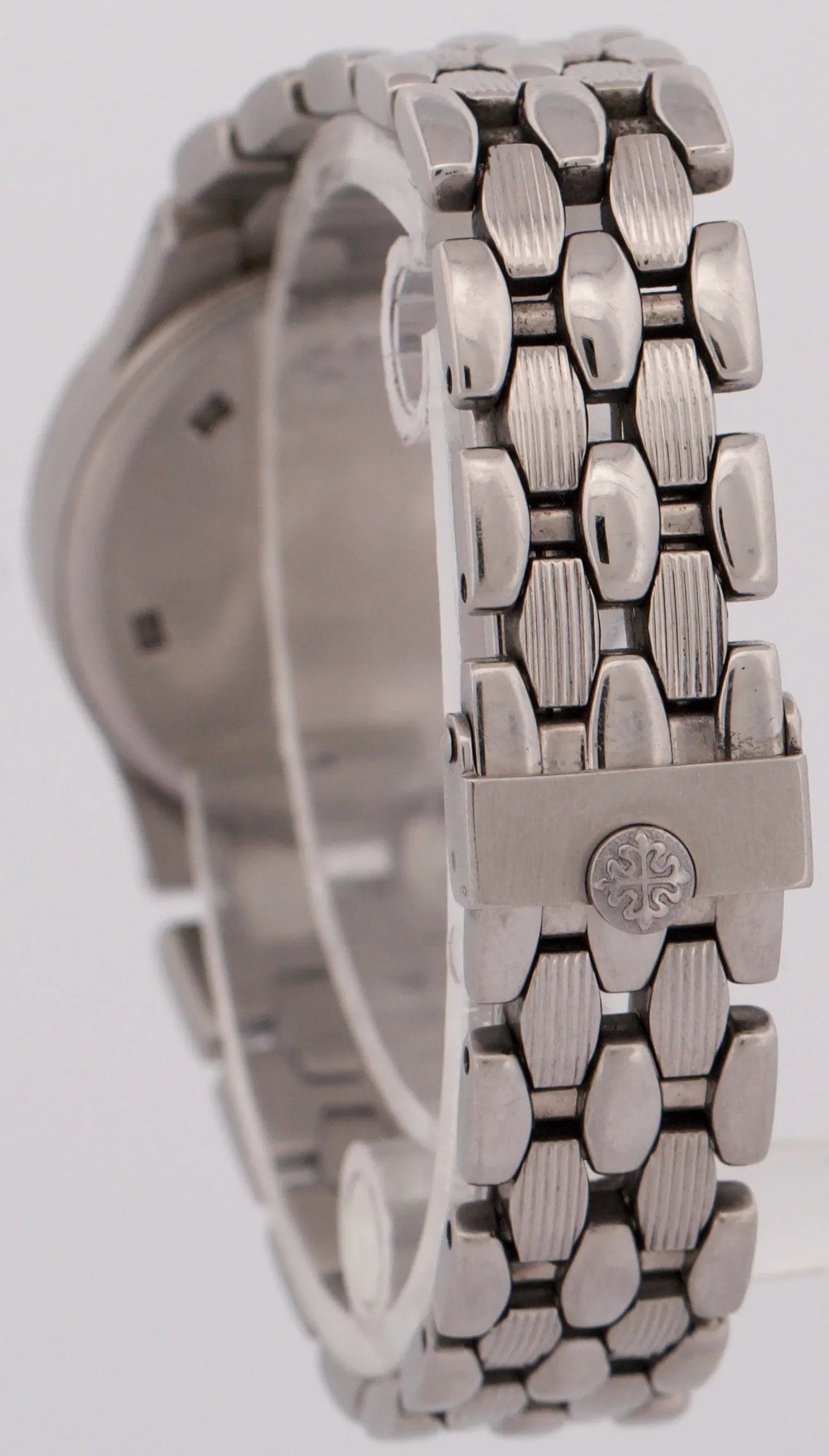 Ladies Patek Philippe Neptune SALMON Pink Roman Stainless Steel 27mm Quartz 4880