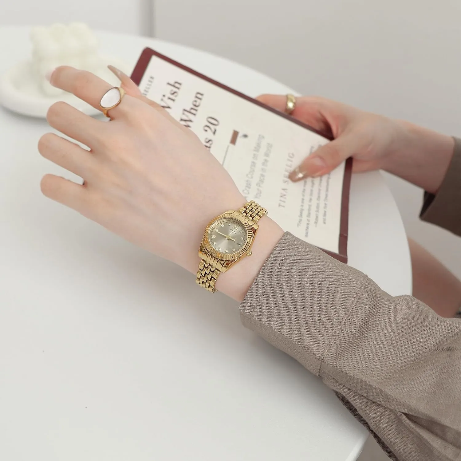 Ladies Vintage Watch Luxury Bracelet Tools Included, Business Waterproof Calendar Wristwatch FANMIS Women's Diamond Small Watch Stainless storyteller flame backbreaking constricted Steel Band 