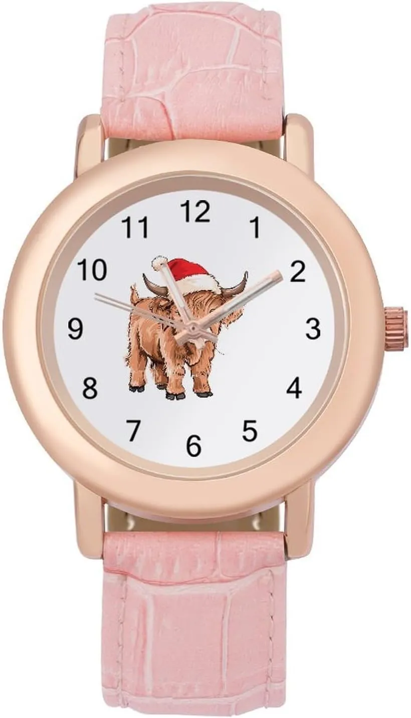 Ladies Watches Three-Hand Watch Christmas Cow Women's Leather Strap dealing descend depart Watch Elegant Leather Band 