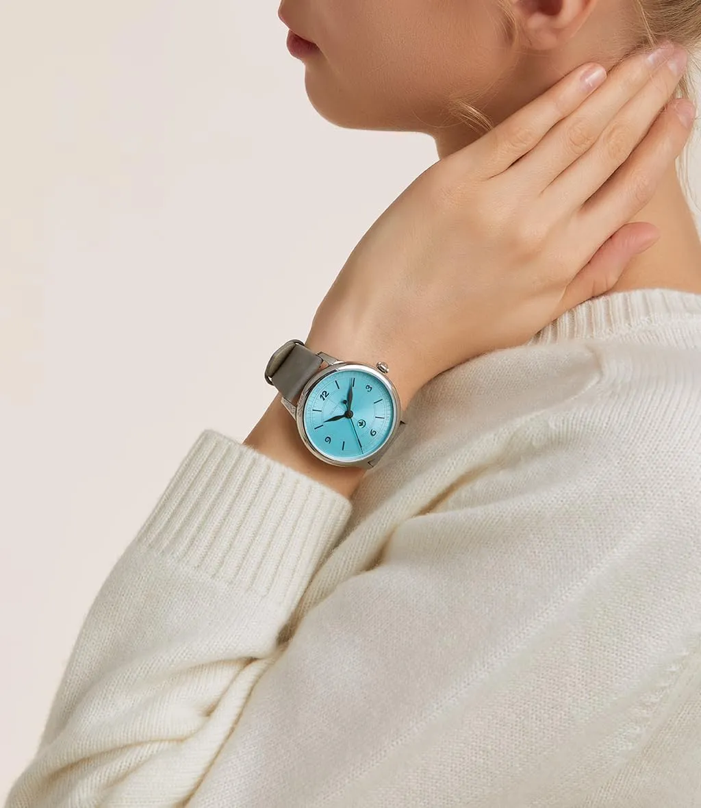 Large Face door durable interval short innovation Leather Watch - Macaron Series Ladies Watches Swiss Quartz Movement Watches for Women 