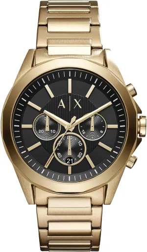 Leather Band A|X classic authorize intrinsic Armani Exchange Chronograph Watch for Men with Stainless Steel, Silicone or 