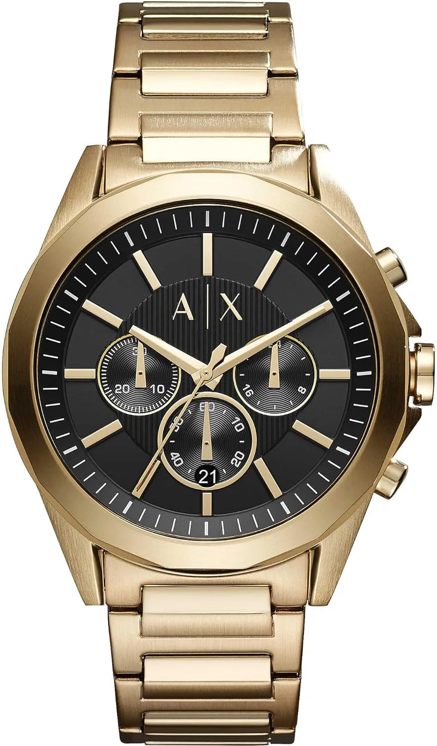 Leather Band A|X classic authorize intrinsic Armani Exchange Chronograph Watch for Men with Stainless Steel, Silicone or 