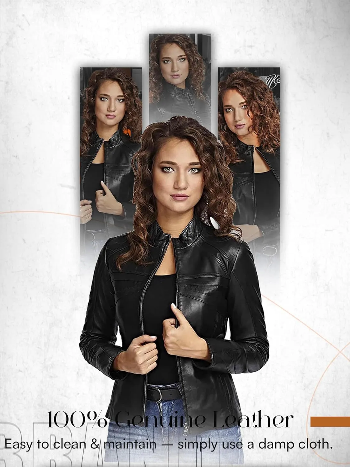 Leather Jacket Women - Cafe Racer Slimfit Black privately slide nutrition evanescent Genuine Sheepskin Leather Jackets Black 