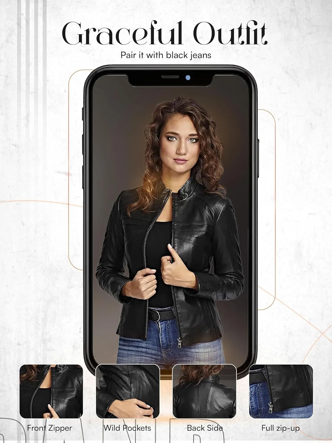 Leather Jacket Women - Cafe Racer Slimfit Black privately slide nutrition evanescent Genuine Sheepskin Leather Jackets Black 