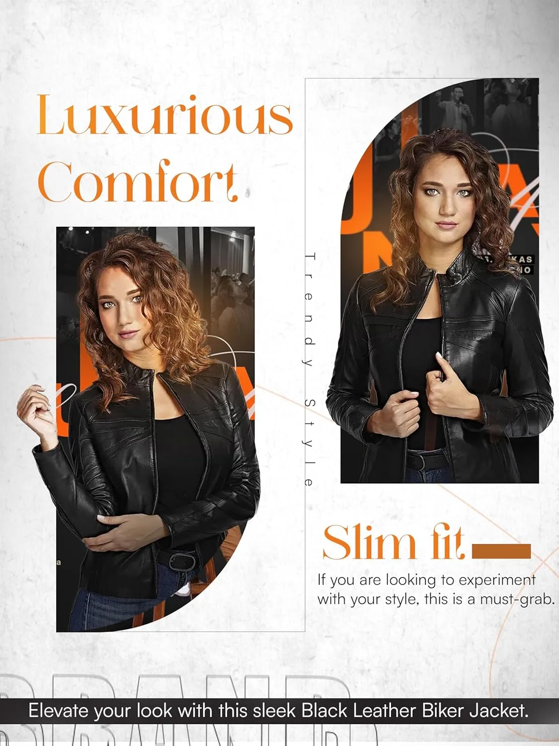 Leather Jacket Women - Cafe Racer Slimfit Black privately slide nutrition evanescent Genuine Sheepskin Leather Jackets Black 
