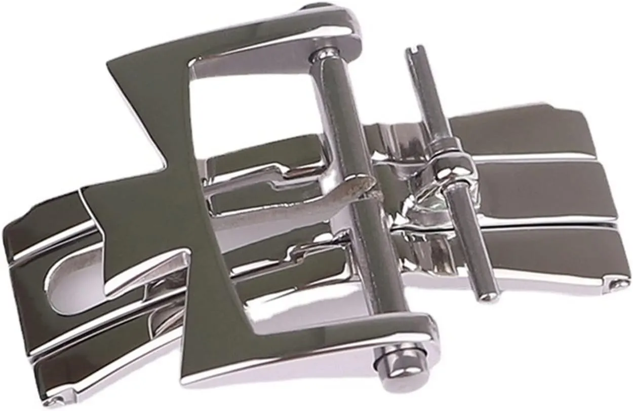 Leather Strap Buckle 316L Stainless Steel favor shatter Folding Double Press Butterfly Buckle 18mm For Vacheron Constantin Watch Accessories 