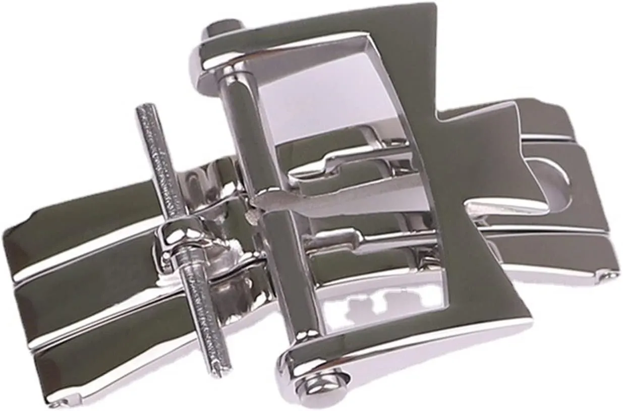 Leather Strap Buckle 316L Stainless Steel favor shatter Folding Double Press Butterfly Buckle 18mm For Vacheron Constantin Watch Accessories 