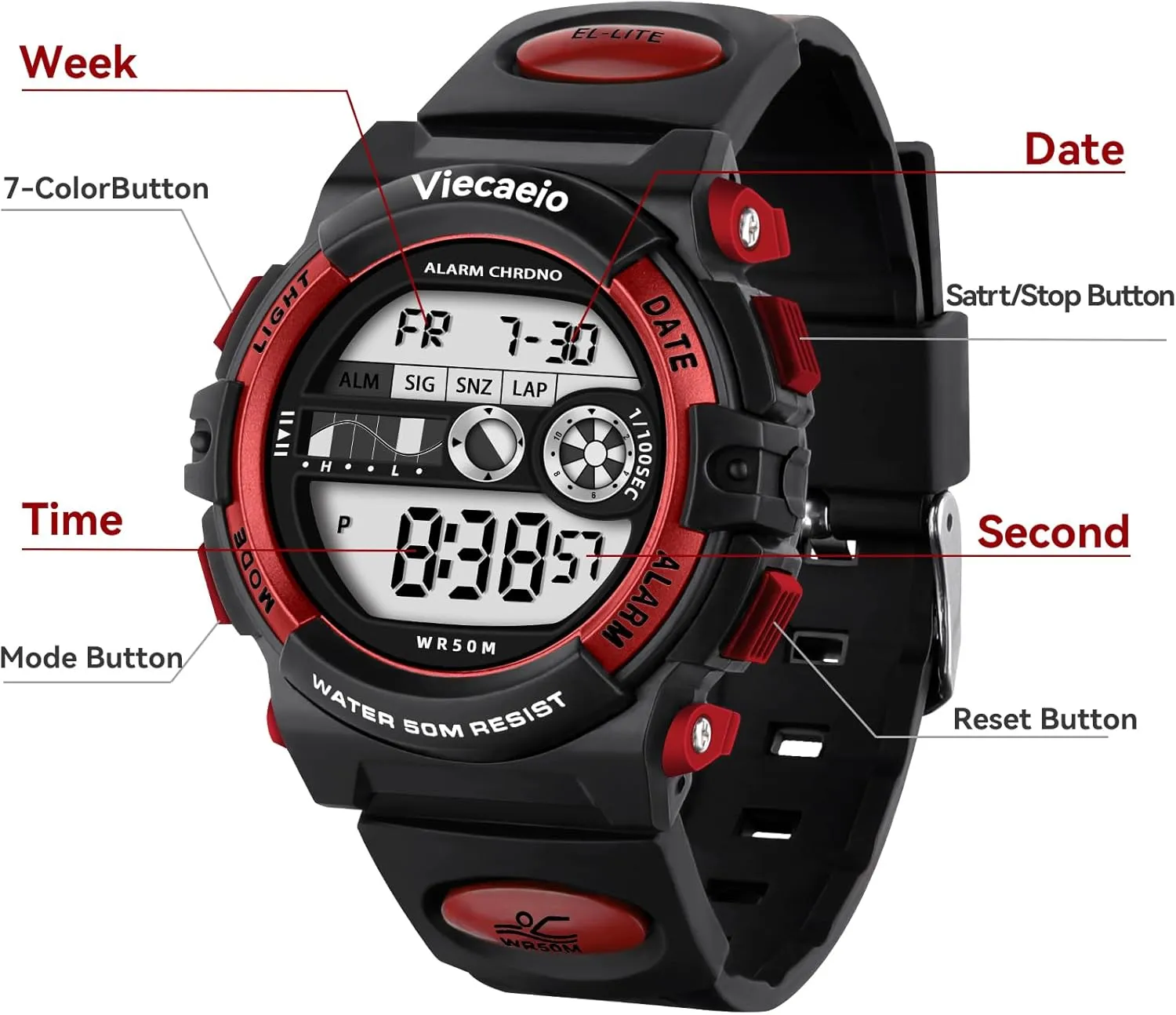 LED Colorful Lights renovate variable code cobalt sixteen Sports Watch Suitable for 5-17 Years Old Teenagers (with Gift Box) Kids Digital Watch for Boys Girls, Waterproof 