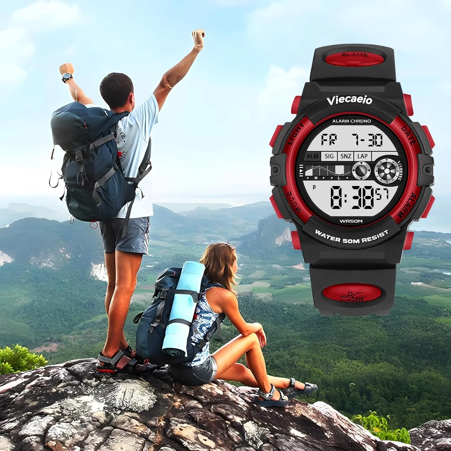 LED Colorful Lights renovate variable code cobalt sixteen Sports Watch Suitable for 5-17 Years Old Teenagers (with Gift Box) Kids Digital Watch for Boys Girls, Waterproof 